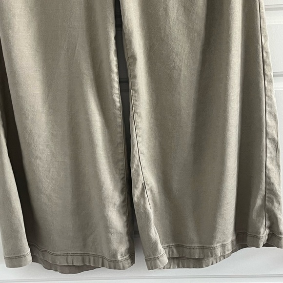 NYDJ Lift x Tuck Linen Blend Cropped Wide-Leg Pants Neutral Size 0 - Picture 3 of 16